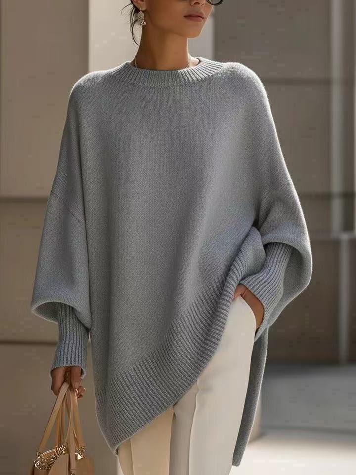Women's Thick Knitted Pullover Sweater Loose Fit Round Neck Casual All-Match Top For Autumn Winter - Image 8