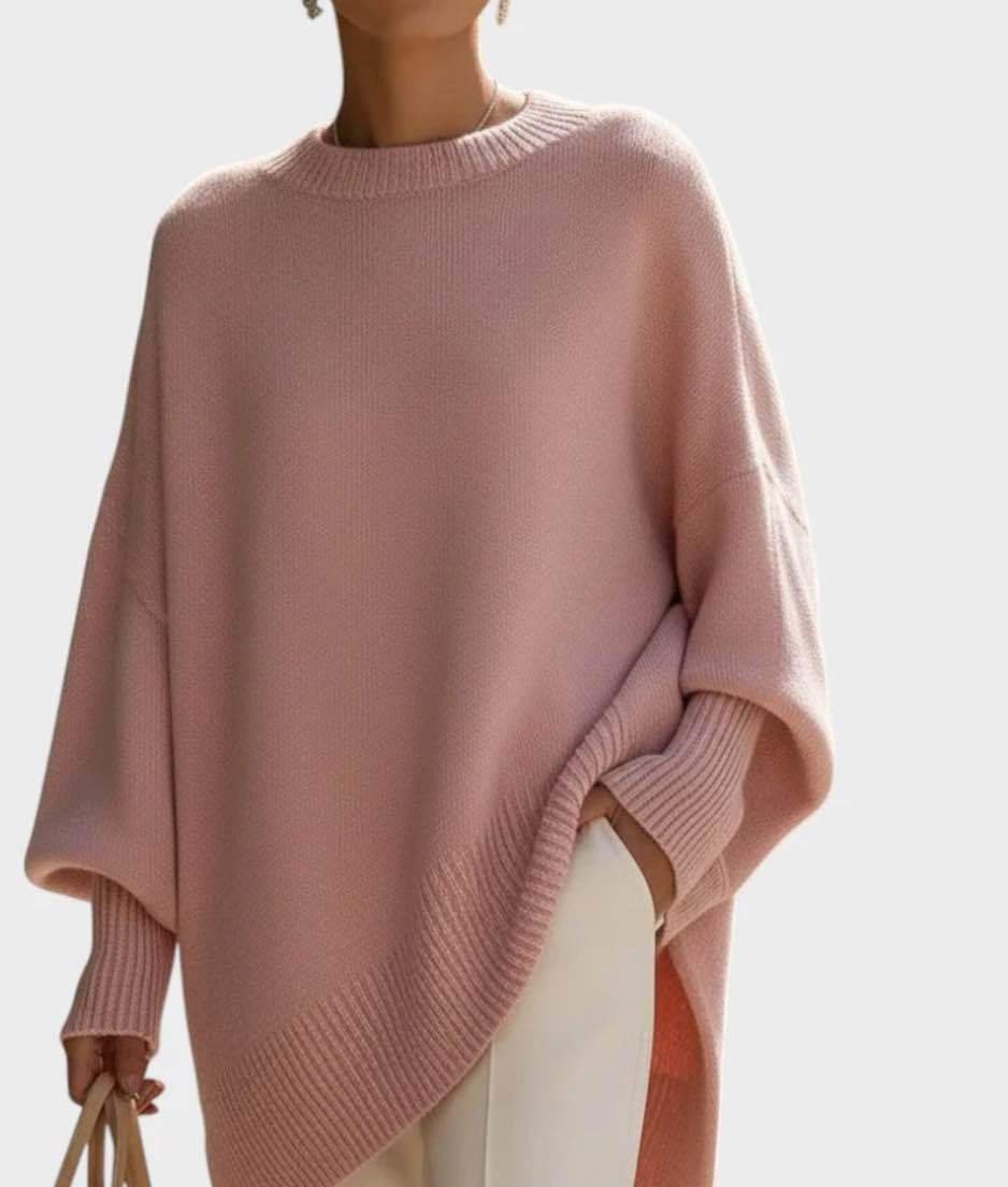 Women's Thick Knitted Pullover Sweater Loose Fit Round Neck Casual All-Match Top For Autumn Winter - Image 3