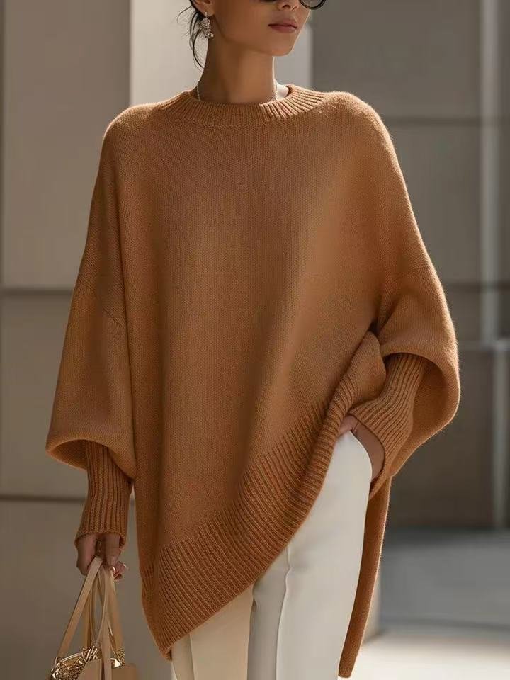 Women's Thick Knitted Pullover Sweater Loose Fit Round Neck Casual All-Match Top For Autumn Winter - Image 5