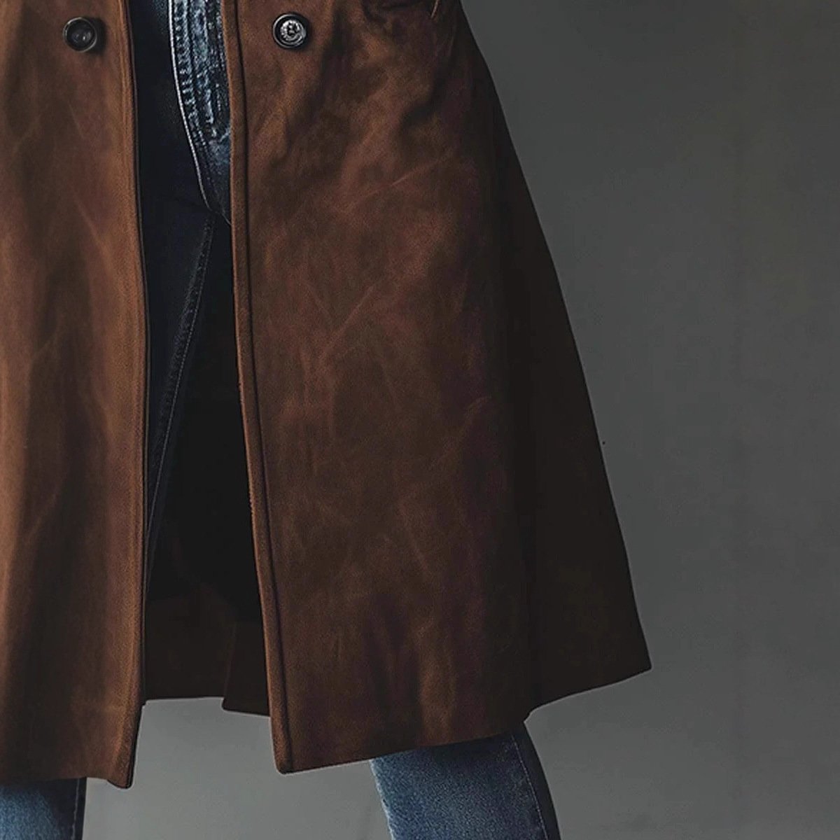 Women's Long Trench Coat Casual Loose Fit Fall Winter Outerwear Jacket For Daily Wear Clothing - Image 6